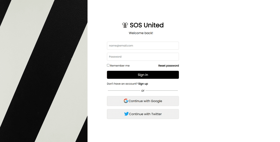 SOS – Login Page